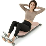 Compact Sit Up Bench, Multi-Functional Flat Bench for Abdominal Muscles Core Strength Training, Adjustable Length \u0026 3-Position Rollers, Folding Abs Workout Equipment for Home Gym Fitness